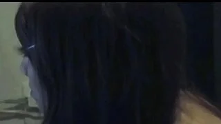 Asian teen touches self