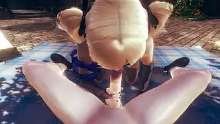 Genshin Impact Hentai - POV Fischl Mamada y eyaculación en su cara - Pornografía japonesa de manga, anime y videojuegos asiáticos