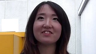 Asian teen shows panties