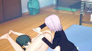 SSSS Gridman Hentai - Shinjo Akane'nin mastürbasyon yapması ve Utsumi Sho tarafından ilişkiye girilmesi - Japon Asya Manga Anime Film Oyun Pornosu